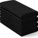 Homaxy 100% Cotton Waffle Weave Kitchen Towels - 4 Pack Soft and Absorbent Dish Towels - 16 x 26 Inches Quick Dry Hand Towels - Black