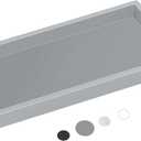 Silicone Countertop Tray  Small 7.8" Bathroom Vanity Organizer for Soap Dispenser, Lotion Bottles, Perfume, Candles, Keys  Shatterproof Sink Tray (Single - Small (7.8" x 3.9" x 0.8"), Gray)