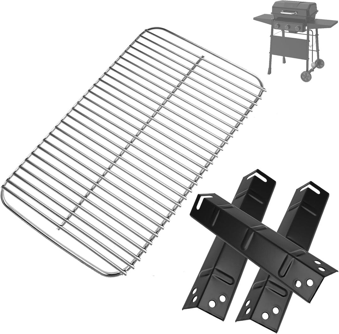 Grill Replacement Parts for 3-Burner Walmart Expert Grill 720-1049, Cooking Grate and Heat Plates Replacement Parts for Expert Grill Parts, 22 11/16"