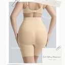 Esa Liang High Waisted Tummy Control Shapewear Shorts Seamless Thigh Slimmer for Women Nude (M)
