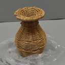 Mud Pie Flared Resin Basket Weave Vase; 6" x 4 1/2" Dia 