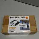 1 pc 6x6 (Actual: 5.5"x5.5") Aluminum Deck Post Base Cover, for Deck railings, Stairs, Patios, Porches Split Deck Post Skirt (Black)