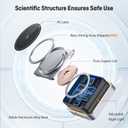 【2026 Upgraded】Wireless Charger 3 in 1, Foldable Wireless Charging Station with Night Light for Apple MagSafe Charger, Travel Magnetic Charger Stand, Nightstand Fast 15W Charging Station (20W Adapter)