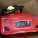 Step2 Whisper Ride Cruiser Kids Push Car, Ride On Toy, Stroller Substitute, Includes Seat Belt & Horn, Made of Durable Plastic, Max Weight 50 lbs., For Toddlers 18 Months - 4 Years Old, Red