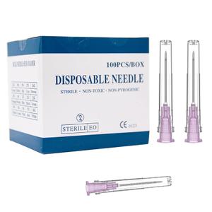 18 Gauge 1 Inch Needle (100Pack),Luer Lock Industrial Accessories Needles,Individually Wrapped, 25mm