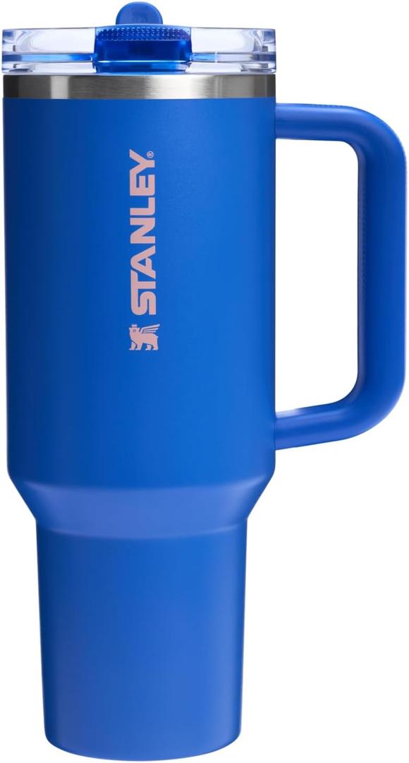 STANLEY Quencher ProTour Flip Straw Tumbler with Leakproof Lid 40 oz | Built-In Straw and Handle | Cup Holder Compatible for Travel | Insulated Stainless Steel Cup | BPA-Free | Royal Blue