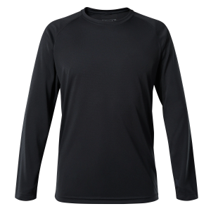 Long Sleeve T-Shirt, Quick-Drying Training Tee, Black, 3XL