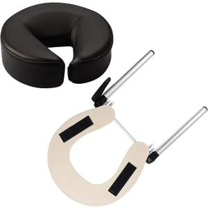 HOINCO Massage Headrest - Aluminum Adjustable U-Shaped Pillow for Bed & Face Cradle - Beauty Spa Equipment, Aluminum set