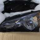 Headlight Assembly replacement for Chevrolet Malibu 2008-2012 Black Housing Amber Reflector Clear Lens