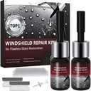 2025 New Windshield Repair Kit,Car Windshield Crack Repair Kit,Rock Chip Repair Kit for Fix Windows, Mirrors,Glasses,Nano Glass Repair Liquid