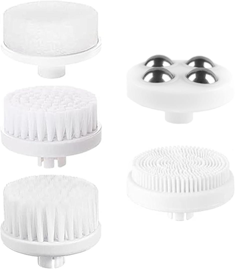 Face Scrubber | Facial Cleansing Brush Exfoliator Skin Care Beauty Products Powered Electric Wash Exfoliating Skincare Women Spin Cleanser Tools Cleaning Scrub Washer Self Care (Extra Heads 5)