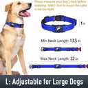 Airtag Dog Collar with AirTag Holder for Large Dogs, Reflective, Soft Padded & Safety Locking Buckle, Nylon Pet Collars Adjustable for All Breeds, NavyBlue,L (L: 1"-(13.5"-22"))