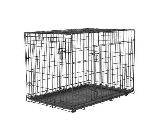 PRIVATE BRAND UNBRANDED Large Black Collapsable Pet Crate 125x9x76cm