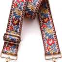 S-Jacorry Purse Strap Replacement Crossbody Wide Shoulder Strap Adjustable Canvas Straps Handbag Strap Replacement Belts (Gold Buckle-996)