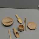 Hiceeden Set of 11 Wooden Sensory Bin Tools for Kids, Sensory Scoops and Tongs Toys with Bag, Waldorf Montessori Toys for Fine Motor Skill Learning