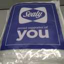 Sealy Luxury 100% Cotton Soft Top Layer, High Loft Comfort EternaLoft Fiberfill, Durable Stretch Corners Mattresses 18 Inches Deep Machine Washable Fitted Mattress Pad, King Size, White