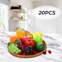 20 Pcs Artificial Fruit Pack Look Real Frutas Fake Fruit Decorativas Realistic Table Display Simulation for Decoration Home Kitchen Fake Strawberry Apple Grapes Mixture Fruits