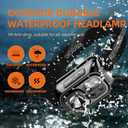 2 x REGOKI LED Headlamp Rechargeable - Super Bright Head Lamp with 9 Modes for Camping & Hiking Gear Essentials, IP44 Waterproof Headlight Flashlight with Red Light, USB Cable Included