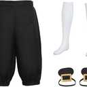 ANDHOM Boys Colonial Costume Set Knicker Pants Shoe Buckles White Socks Accessories for Colonial Style Boys Knicker Pants
