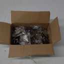 DecoBasics Cabinet Hinges Brushed Nickel for Kitchen Cabinets Doors (25 Pair -50 Pcs) -1/2" Overlay (Variable) -Self Closing Kitchen Cabinet Hinges Flush Mount w/Silicon Bumpers & Hardware Screws