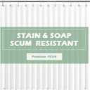 EHZNZIE Shower Curtain Liner Light Weight PEVA, Shower Liner 72x72 Inches, Waterproof, No Chemical Smell with 12 Rust Proof Metal Grommets for Bathroom Shower Curtain, Frosted