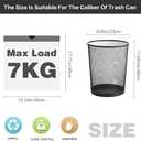 2 Gallon Drawstring Trash Bags,Small Kitchen Garbage Bags Strong Small Trash Bag for Kitchen Bathroom Bedroom Office,200 Counts White