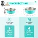 8 Pcs Hammered Stainless Steel Dog Bowls 2 Cup/16 oz, 5.5 Dia Metal Pet Food and Water Bowls Bulk Thickened Durable Replacement Dish for Small Medium Large Dog (Mint Green)