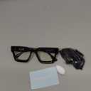 livho Oversized Blue Light Blocking Glasses for Woman Rectangle Fashion Glasses for Computer, Chic Preppy Frame, Black