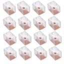 Maydahui 16 PCS Rectangle Chair Leg Floors Protector Silicone with Felt Furniture Pads Table Feet Caps Indoors Outdoors Fit Length 1-8/9 to 2-1/12 Inch （48-53 mm）,Width 1-1/7to 1-2/7 Inch （29-33 mm）