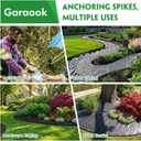 100PCS 8-Inch Plastic Landscape Edging Stakes, Spiral Nylon Landscape Spikes, Anchoring Nails for Weed Barrier, Paver Edging, Landscape Edging, Artificial Turf, Grass Pathways, Black