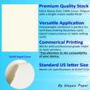 50 Sheets 130lb Cream Cardstock, 8.5" x 11", Extra Heavy Duty Off-White Paper for Card Base DIY Craft Card Making, 130LB Cover 350 GSM