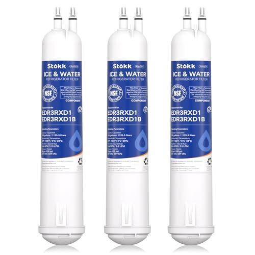 Stokk EDR3RXD1 Replacement Compatible with Whirlpool Everydrop Filter 3, EDR3RXD1B, 4396841, 4396710, 46-9083, 46-9030, RW004 Refrigerator Water Filter, 3 Pack
