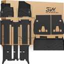 3W Floor Mats & Seatback Mats & Cargo Liner for Kia Carnival Hybrid 2025 2026Only Fit 8 Seats,Custom Fit All Weather TPE Full Set Floor Liner Trunk Mat with Backrest Mats Accessoires, Black