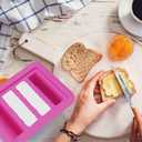 2 Pack Silicone Butter Mold, Butter Tray with Lid, Large Butter Maker with Silicone Spatula, for Homemade Herbed Garlic Butter Brownies Energy Bar