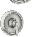 Moen Halle Spot Resist Brushed Nickel Tub and Shower Trim Kit Featuring Showerhead, Lever Handle, and Tub Spout with Posi-Temp Valve Included, 82970SRN