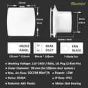 4" Exhaust Fan, 50CFM Quiet Small Window Wall Mount Vent Extractor Fan for Kitchen Bathroom Workshop Garage (US Cord)