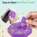 3 x Travel Weekly Pill Organizer - Portable 7-Day Dispenser for Vitamins, Fish Oil,Pills and Supplements -(Purple)