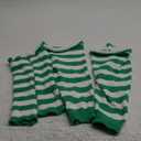 Leg Warmers for Girls Striped Arm Warmers Knitted Kawaii Striped Legs and Arm Warmers Set Accessories Women (White and Green)