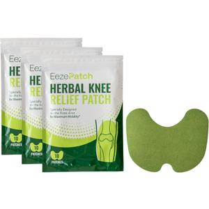 EezePatch Herbal Knee Relief Patches (30 Count)  Natural Joint Support for Knee Discomfort, Mobility & Flexibility  Herbal Extracts for Soothing Relief  Easy-to-Apply Patches
