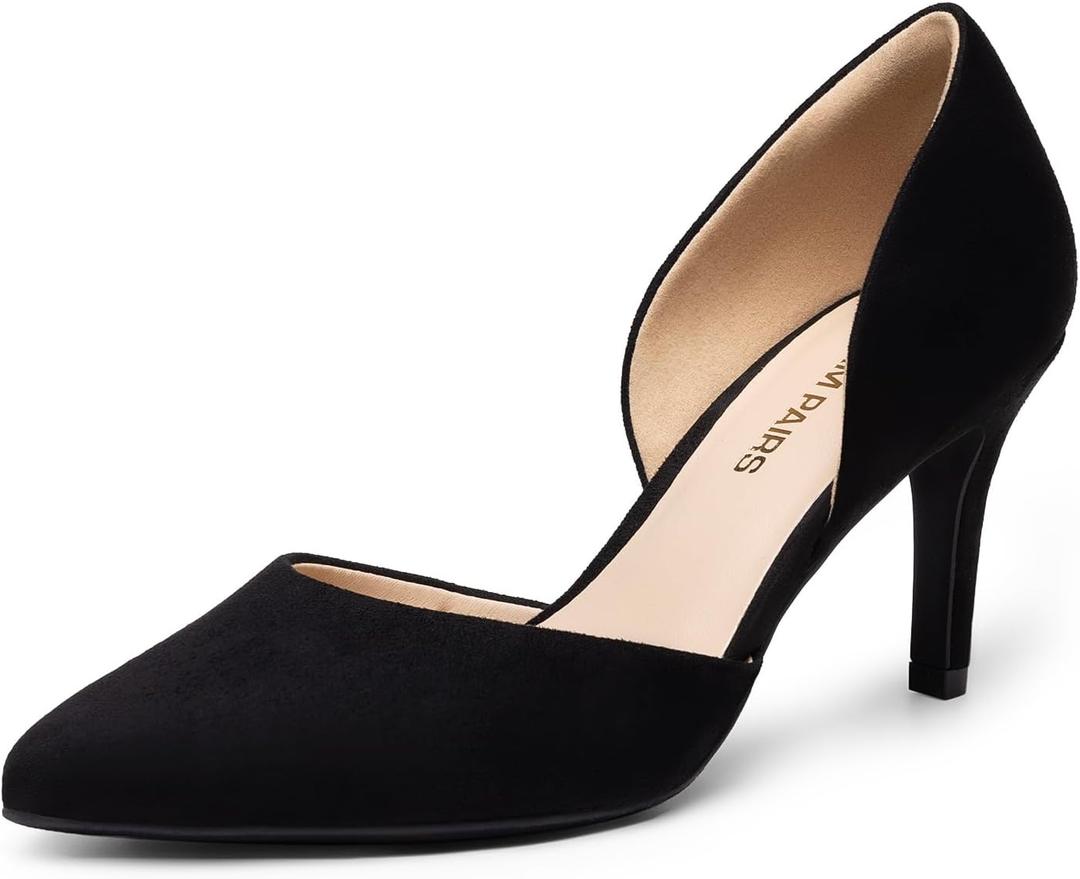 DREAM PAIRS Women's High Heel Closed Toe Dress Shoes Pumps Elegant Stiletto D'Orsay Slip On (6.5)