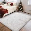 Ophanie White Rugs for Bedroom Fluffy, 4x6 Nursery Soft Fuzzy Shag Plush Shaggy Bedside Area Rug, Living Room Carpet for Girls Kids Baby Teen Dorm Home Decor Aesthetic