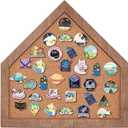 BENECREAT Cork Brooch Board, 11.8x11.8 Inch Wall Cork Tray Baseball Home Plate Pin Board for Brooch Pin Storage, Jewelry Display, Lapel Pin Enamel Pin Display, 19mm/0.5 Inch Thick