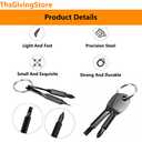 10PCS Pocket Keychain Screwdriver Tools Set, Outdoor Tool Gadgets Kit Travel Screwdriver Keychain with Key Ring for Dad Gift, Electrician, DIY