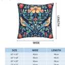 Chinoiserie Blue Bird Throw Pillow Covers Set of 2 Couch Pillow Case Decoration Cushion Covers for Sofa Home Living Room Bedroom Outdoor 18X18 Inch
