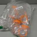 8PCS Hamster Tunnel Tube DIY Assorted Toy Transparent Adventure Pipe Playground Exercise Set for Mouse Syrian Hamster Gerbil (Orange)