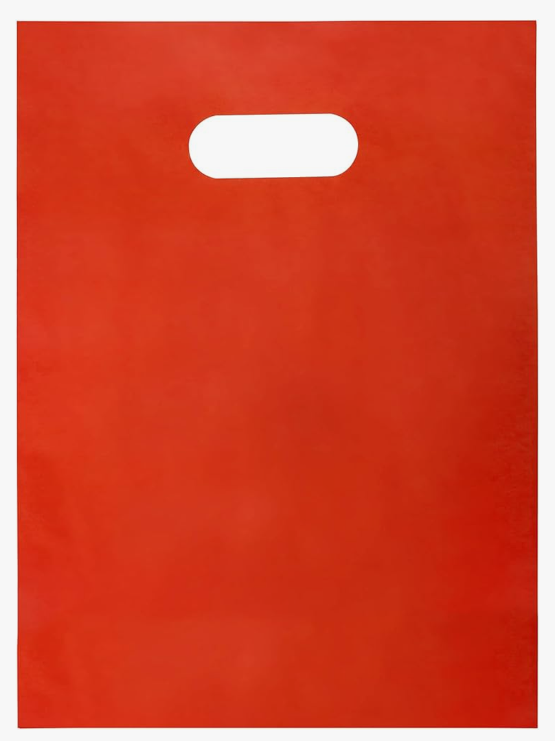 Merchandise Bags Red Color 100 Count 9"x12" Size 1.5Mil Thick with Handles