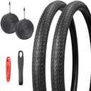 MAKELEN 2 Pack 700x38c(40-622) Gravel Bike Tire Road Bike Tire City Bike Tire Strong Grip Compatible Replacement Bicycle Tire for Bicycle Cruiser Bike Black