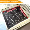 Dog Playpen Bottom for 36" Inch Pet Playpen with 4 Panels, Dog Crate Bottom Pet Tent Puppy Play Pen Bottom, Ideal for Indoor/Outdoor Use. Note: Playpen Not Included (Black)