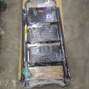 HBTower Step Ladder, Folding Step Stool with Wide Anti-Slip Pedal, Sturdy Steel Ladder, Convenient Handrail, Lightweight, Portable Steel Step Stool (Black)