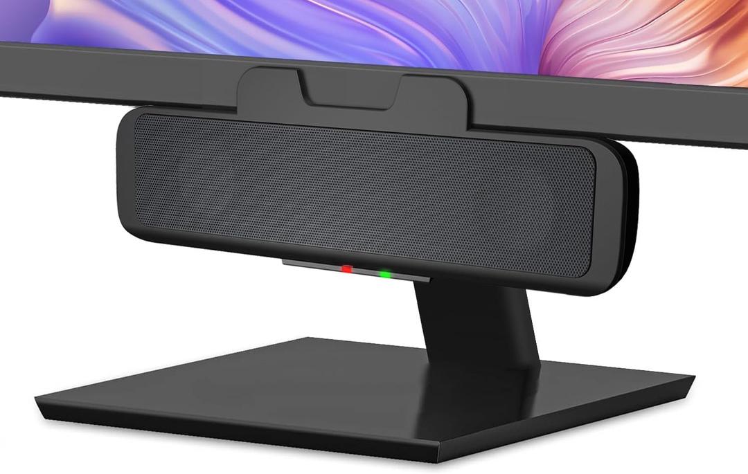 Cyber Acoustics USB Speaker Bar (CA-2890)  Stereo USB Powered Speaker, Easily Clamps to Monitor, Convenient Controls